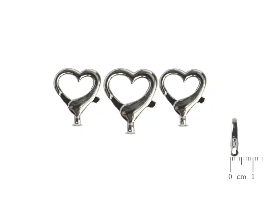 MOSQUETON METALICO CORAZON 10MM X 25UN